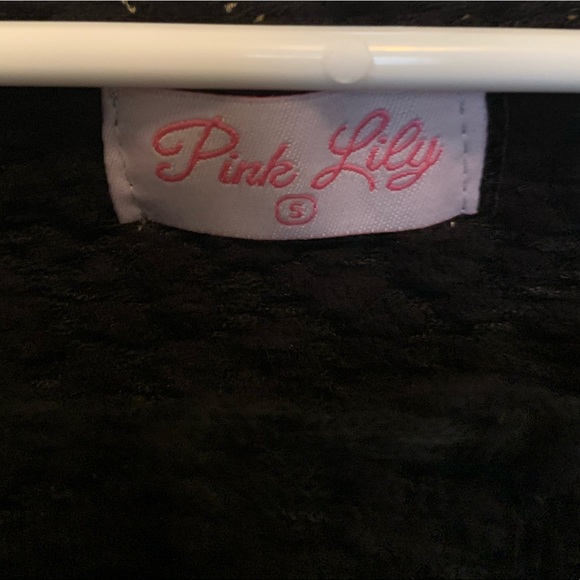 NWOT-Pink Lily- Black Popcorn Sweater - Picture 8 of 8